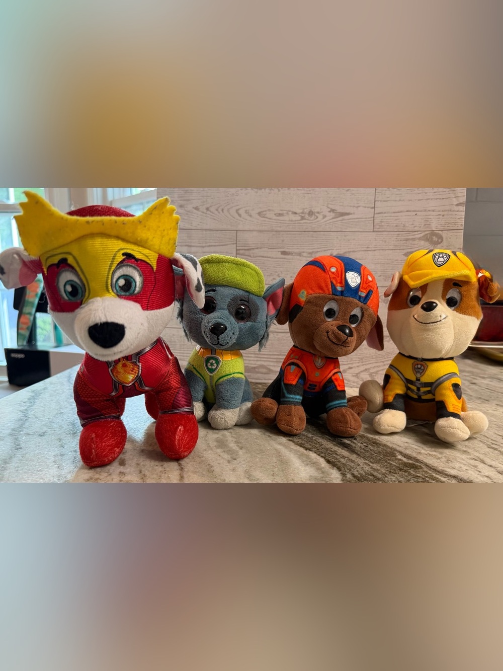 Paw Patrol Plush Lot Of 4. Rubble. Rocky. Marshall. Zuma. EXCELLENT! Nick Jr.
